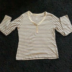 Striped long sleeve.